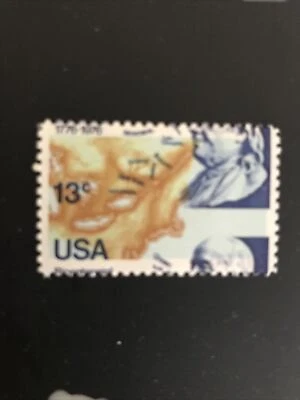 BENJAMIN FRANKLIN Inverted Center Stamp 1869 Rare - Image 1 of 2