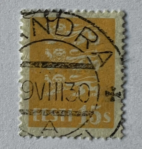 1928 ESTONIA STAMP #97 WITH VANDRA SON SOTN CANCEL Cover