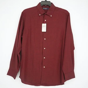 Cremieux Herren Langarmhemd L Rot 100% Baumwolle New York Edition NWT $89.50 - Bild 1 von 10
