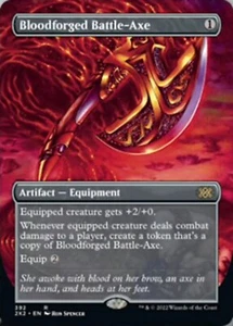 Borderless Bloodforged Battle-axe 392no - Rare Double Masters 2022 - Picture 1 of 1