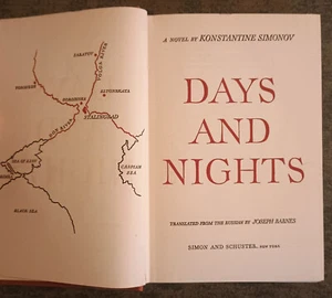 Days and Nights by Konstantine Simonov - hardcover book - 1945 - Picture 1 of 2