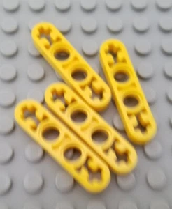 New LEGO Lot of 4 Yellow 1x4 Thin Technic Mindstorms Liftarms - Picture 1 of 1