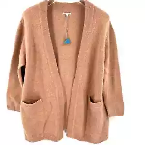 Johnny Was "Clair" Metallic Open Front Cardigan Pullover Gr. M Rosegold Pink Neu ohne Etikett - Bild 1 von 6