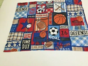 Main Stay Kids Pillow Polyester Sham Standard Sports Themed Multi Color 20x26" - Picture 1 of 6