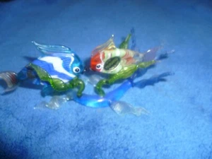 Murano Glas - Filigrane Fische - Wie Im Aquarium Ära 1960 Etikett - Bild 1 von 7