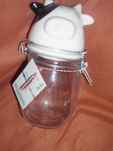 *Tolles Vorratsglas 800 ml mit Keramikdecker * Kuh * NEU * siehe Foto´s , danke* - Bild 1 von 7