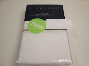 NUEVA Hoja Plana Doble Ralph Lauren PALMER PERCALE ~ Marrón Arena Nueva - Imagen 1 de 6