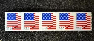 2018USA #5261 Forever U.S. Flag US - PNC Plate Number (#B111) Coil Strip 5 (BCA) - Picture 1 of 2