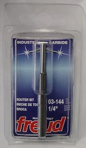 Freud 03-144 1/4" Carbide Single Flute Straight Router Bit Italy - Picture 1 of 3