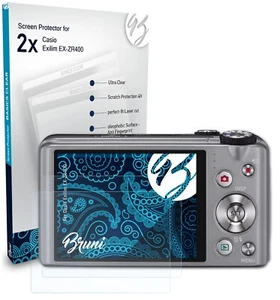 Bruni 2x Protective Film for Casio Exilim EX-ZR400 Screen Protector - Picture 1 of 8