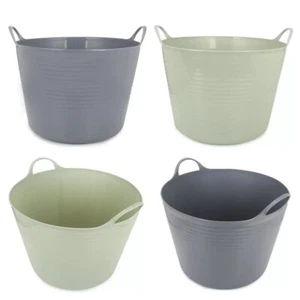40 Flexi Tub Home Garden Office Builder Flexible Storage Bucket Basket Box - Picture 1 of 9