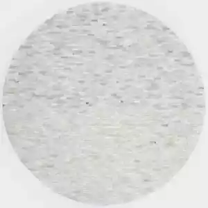 Tappeto rotondo pelle orientale 8x8 patchwork argento pelle bovina moderno avorio nuovo - Foto 1 di 13