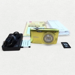 Nikon COOLPIX S3100 Yellow Compact Digital Camera 14.0MP Optical Zoom 5x - Picture 1 of 15