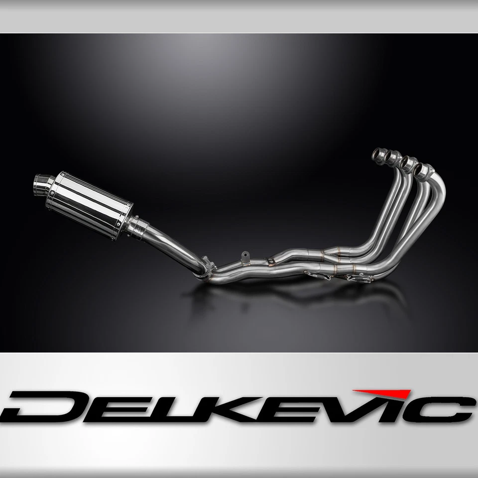 Honda CBR1000F FH-FX Hurricane 87-99 Full Exhaust 4-1 9" Oval Stainless Muffler — 第 1/4 张图片