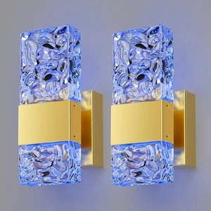 Wall Sconces Set of 2, Dimmable LED Wall Sconces RGB 3000K-6000K, Hardwired W... - Picture 1 of 7
