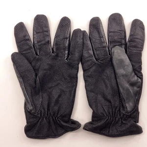 Pronto Uomo Cashmere lined black leather gloves size L see notes - Picture 1 of 8