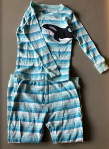 Leveret Pajamas Kids Size 6 Orca Shamu Stripes PJs - Picture 1 of 6