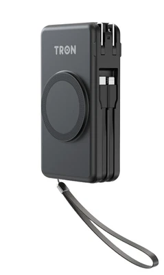 TRON  Travel power bank 20000mAh   Magnetic Wireless Charging Black TSA-approved - Image 1 of 4