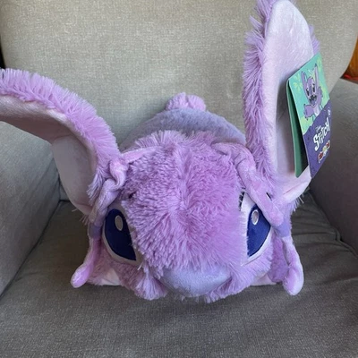 Disney ANGEL Pillow Pet Plush Lilo & Stitch 16" Fluffy Stuffed Animal & Pillow - Image 1 of 4