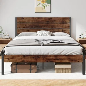 Queen Bed Frame with Headboard and Footboard, with Under Bed Storage, All-Met... - Picture 1 of 7