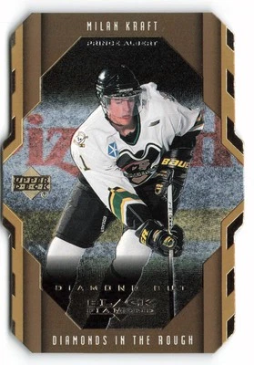 1999-00 Upper Deck Black Diamond #102 Milan Kraft Diamond Cut Rookie Raiders - Image 1 of 2