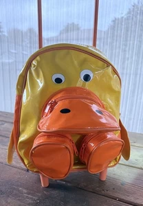 Sassafras Pull Along Duck Rucksack 3D Wasserdicht Reise Übernachtung Selten Kindertasche - Bild 1 von 10