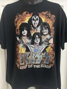KISS END OF THE ROAD THE FINAL TOUR EVER T-Shirt Double Sided XXL Fort Worth - Picture 1 of 4