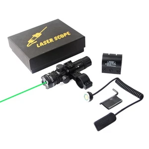 Tactical Hunting Green Laser Sight Rifle Gun Dot Scope with Rail & Barrel Mounts - Picture 1 of 15