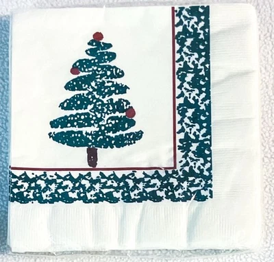ÁRBOL ESPONJA Esponja Navidad 24 Servilletas de Papel para Almuerzo Paquete SELLADO 2 Capas Nuevo de Lote Antiguo Foto 1 de 4