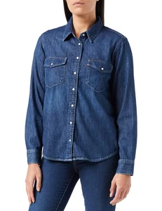 Levis camicia da donna camicia di jeans ICONIC WESTERN AIR SPACE 2, blu, XXS - Foto 1 di 5