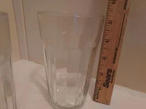 Totally Today 3 Straight Paneled Round Clear  10 oz Drinking Glasses  - Picture 1 of 6