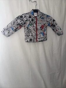 Disney Mickey Mouse Puffer Winter Coat Jacket Toddler Donald Goofy SIZE 2 - Picture 1 of 12