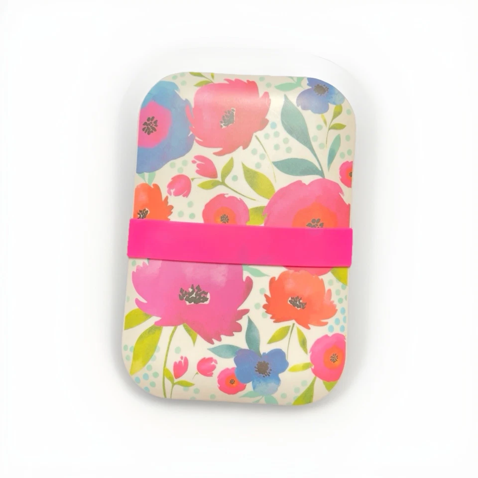 Cambridge Eco бамбука ланч-бокс с крышкой - цветочный - отличном состоянии - Изображение 1 из 4