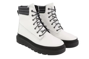 TIMBERLAND A2JQH Women Boots EU37/38 White Leather Laced GreenStride ReBOTL - Picture 1 of 18