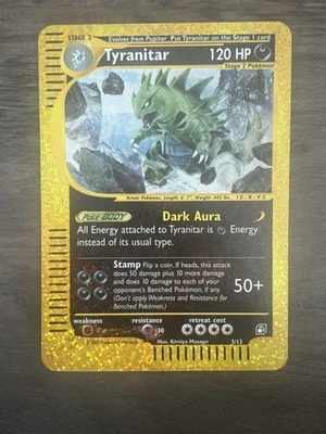2002 Pokémon TCG Tyranitar Holo Expedition Jumbo Box Topper 3/12 NM - Image 1 of 4
