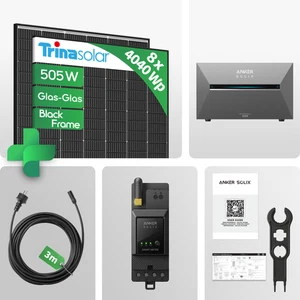Balkonkraftwerk 4040W mit Anker Solix Pro 3 E2700 mit Gratis Smart Meter - Bild 1 von 12