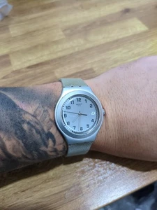 Vintage Swatch Irony ALUMINIUM AG 2010 grau braucht neue Batterie  - Bild 1 von 6