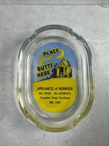 Vintage Aschenbecher Norwood, Ohio Appliances of Norwood, Glas, Plumpsklo - Bild 1 von 6