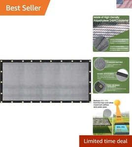 Black Mesh Tarp with 9-Needle Knitted Design - 8x16 Ft. - Picture 1 of 8