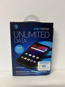 Nuevo teléfono celular AT&T LG Phoenix Plus - datos ilimitados prepago 16 GB negro - Imagen 1 de 4