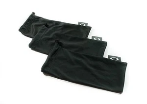 3-pack Oakley Small Black Microfiber Cleaning Storage Bags Authentic - Picture 1 of 1