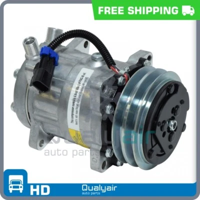 Compresor de CA SD7H15 se adapta a Kenworth C500, C540, C550, K100, K100E, K130, K1... QR Foto 1 de 4