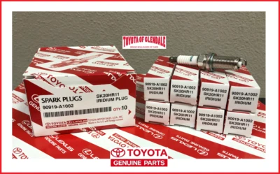 TOYOTA LAND CRUISER, SEQUOIA, TUNDRA SPARK PLUGS SET OF 8 GENUINE OE 90919-A1002 - Image 1 of 2