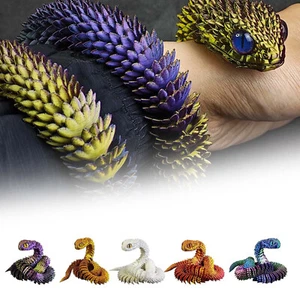 23.62in 3D Printed Snake Toys 3D Printed Articulated Cobra Flexible Fidget Toy  - Picture 1 of 34