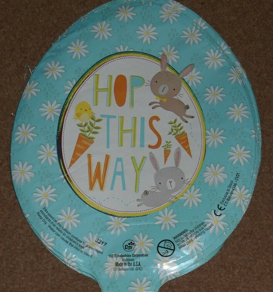 Пасхальный милый воздух наполнение 9" фольгированный шар, новый продается без упаковки - 1C - Изображение 1 из 1