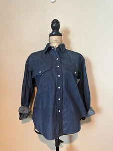 BANANA REPUBLIC Denim Shirt Soft Wash Long Sleeve Women’s Sz/Xs Pockets Buttons - Picture 1 of 8