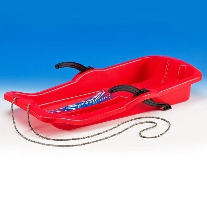 Bob Schlitten Rodel Schneegleiter Kinderschlitten Bremsen inkl. Zugseil 4 Farben