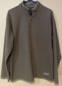 Life Is Good Fleece Jacket Adult Large Green Gray Pullover Outdoor Zip Men - Picture 1 of 8