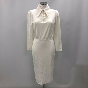 New Baukjen Elle Dress UK 12 Soft White Collared Shirt Pencil Smart Work 042203