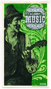Jeff Wood It's All About the Music Screenprint 6x11" Guitar Player Art Print - Picture 1 of 2